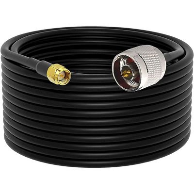 Ultra Flexible SMA to N Cable 15-Meter(49.2 Ft) Low Loss RG58 N Male to SMA Male Antenna RF Coaxial Cable and Two-Way Radio Applications Pure Copper 50 ohm for 3G/4G/LTE/ADS-B/Ham/WiFi/RF Radio