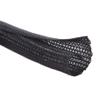 Alex Tech 25ft - 1 inch Cord Protector Wire Loom Tubing Cable Sleeve Split Sleeving For USB Cable Power Cord Audio Video Cable  Protect Cat From Chewing Cords - Black view 1