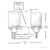 Urban Ambiance Luxury Contemporary Bathroom Vanity Light, Medium Size: 9.5" H x 13" W, with Transitional Style Elements, Olde Bronze Finish, UHP2011, Cupertino Collection view 2