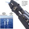 Fishing Crimping Pliers Heavy Duty Stainless Steel Wire Rope Crimping Tool Fishing Tackle Pliers Built-in Wire Cutters Crimp Sleeves, 4 Crmping Size view 3