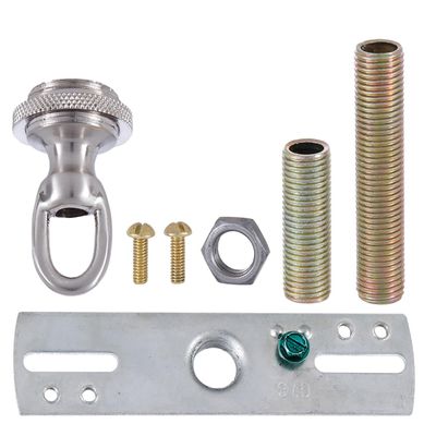B&P Lamp Screw Collar Ceiling Light Hardware Kit (Cast Satin Nickel)