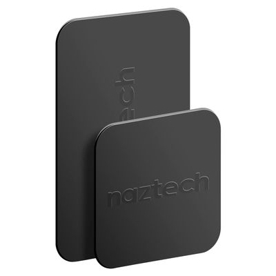 Naztech MagBuddy 2 Pack Magnet Phone Case Plate - Adhesive Metal Plate for Phone Magnet Strong Magnetic Sticker Magnetic Plates with Adhesive Backing Metal Stickers for Magnets for iPhone & Android