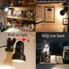 Sun-Rising Rong&LAN Clip lamp,360 Rotation Clip on Lamp Portable Book Reading Light,Clamp on Desk/Table/Bunk Bed/Cupboard Home Lighting, (Desk lamp,Two Colors for Your Choice) White1 view 3