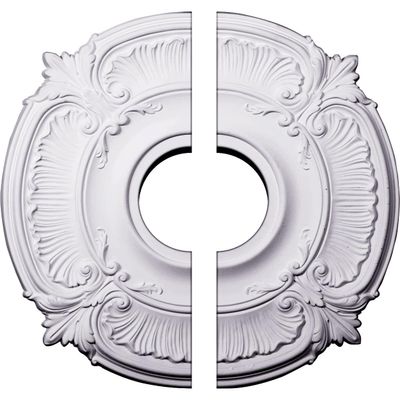 Ekena Millwork CM18AT2 18"OD x 4"ID x 5/8"P Attica Ceiling Medallion, Fits Canopies up to 5", 2 Piece
