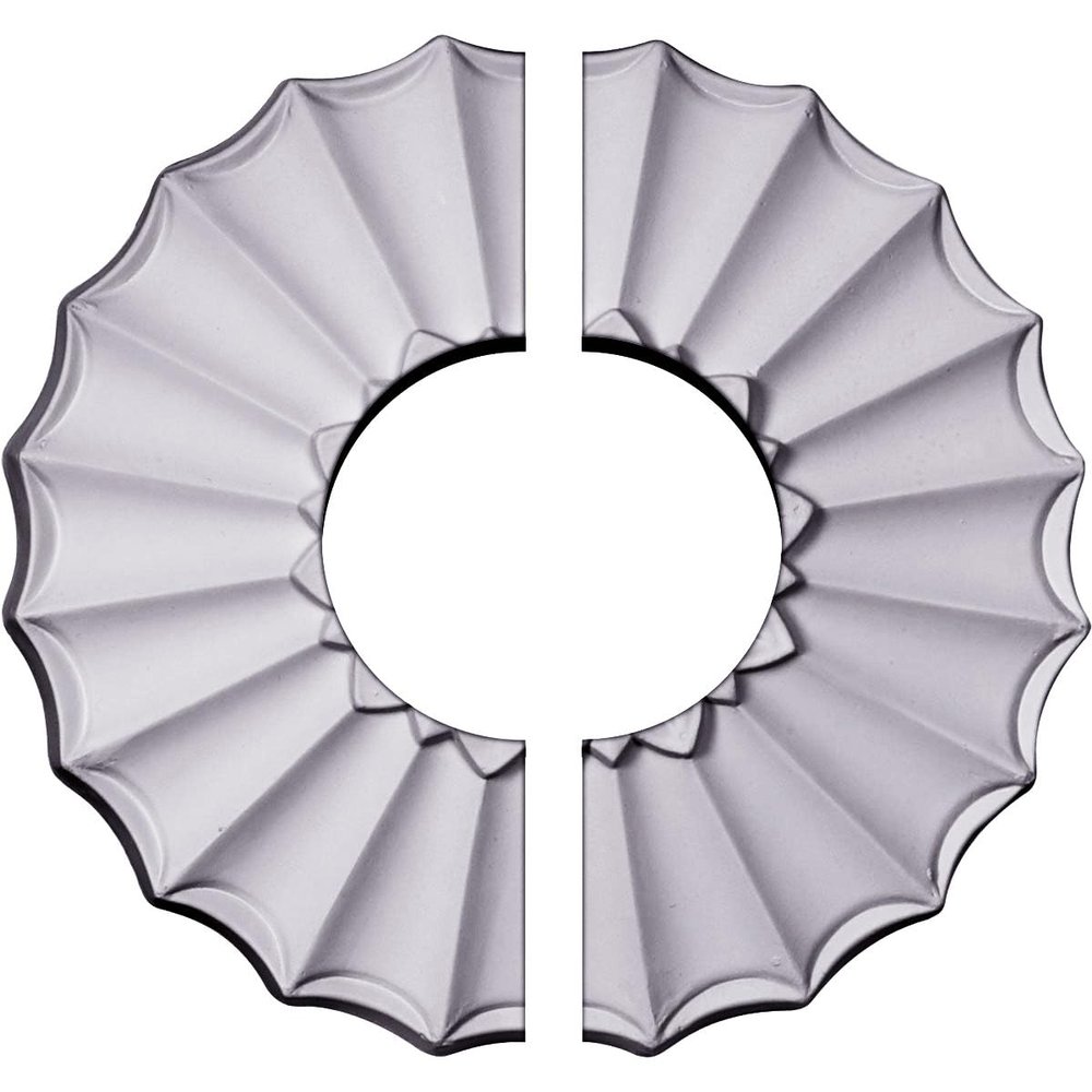 Ekena Millwork CM09SH2-03500 9"OD x 3 1/2"ID x 1 3/8"P Shakuras Ceiling Medallion, Fits Canopies up to 3-1/2", 2 Piece