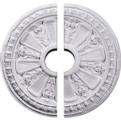 Ekena Millwork CM18RA2-03625 18 1/8"OD 3 5/8"ID x 1 1/8"P Raymond Ceiling Medallion, Fits Canopies up to 5-1/8", 2 Piece