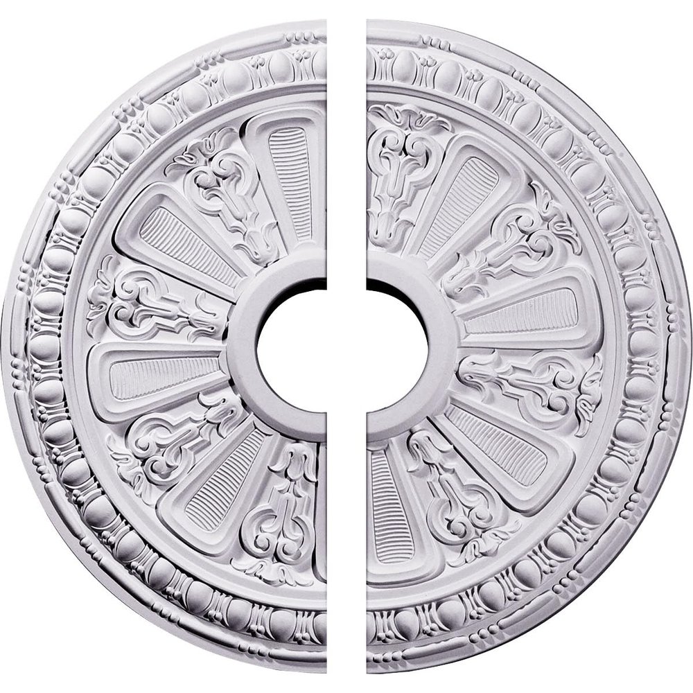 Ekena Millwork CM18RA2-03625 18 1/8"OD 3 5/8"ID x 1 1/8"P Raymond Ceiling Medallion, Fits Canopies up to 5-1/8", 2 Piece