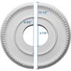 Ekena Millwork CM12BR2 Bradford Split Ceiling Medallion, (12-1/2"Outer Diameter, 3-7/8"Inner Diameter, 3/4"Projection, 6-5/8" Canopy)., Factory Primed view 2