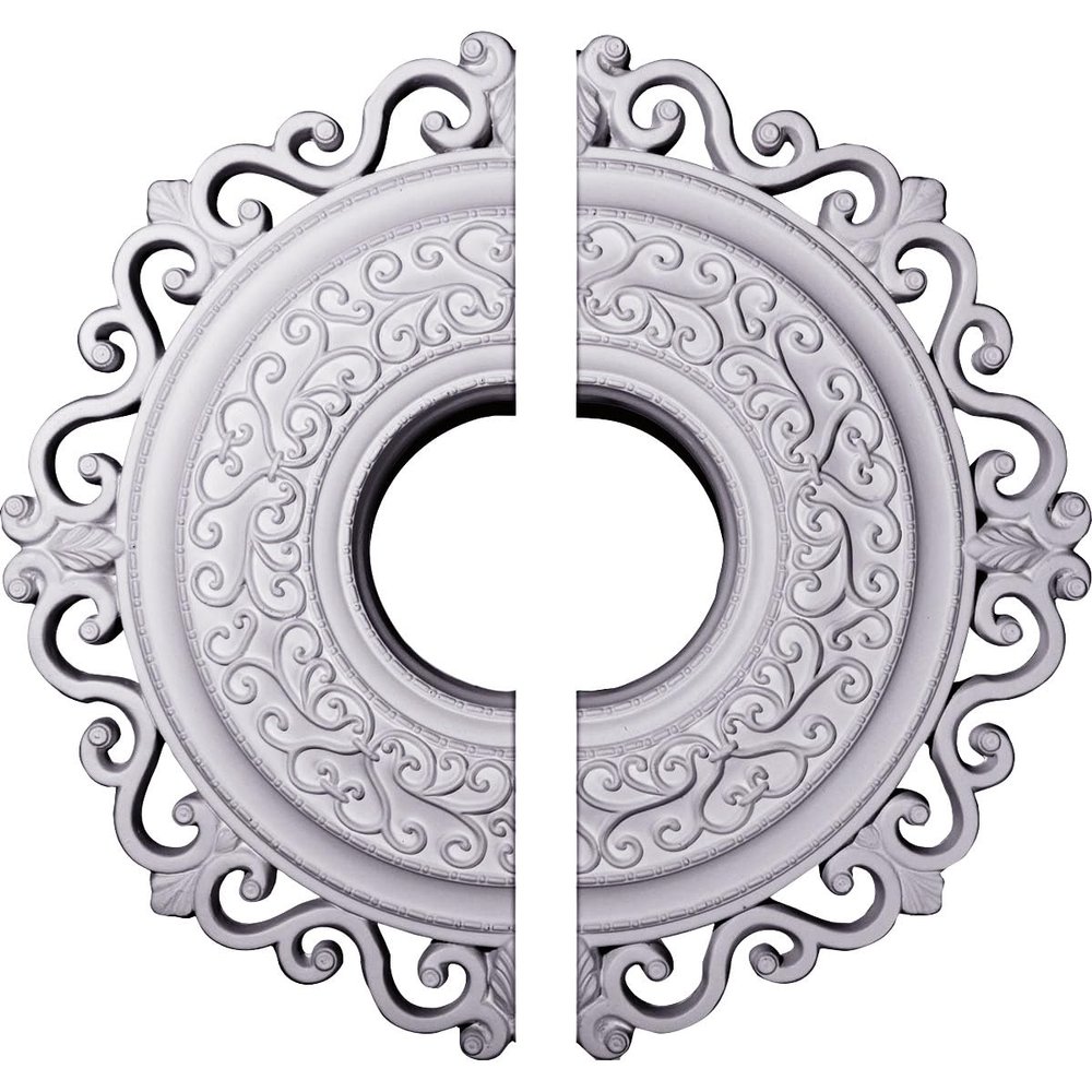 Ekena Millwork CM22OR2 22"OD x 6 1/4"ID x 1 3/4"P Orrington Ceiling Medallion, Fits Canopies up to 6-1/4", 2 Piece