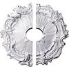Ekena Millwork CM16PL2-03500 16 3/4"OD x 3 1/2"ID x 1 3/8"P Plymouth Ceiling Medallion, Fits Canopies up to 3-1/2", 2 Piece view 1