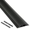 D-Line FC83B Medium Duty Linkable Floor Cable Cover/Cable Protector | Protect Cables & Prevent a Trip Hazard | 6 Foot (L) - Cable Cavity 1 3/16 W x 3/8 H | Black view 1