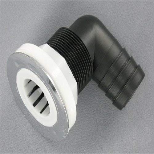 Replacement Boat Parts Sink Drain w/Chrome Flange & Basket, 1-1/2" Hose Barb