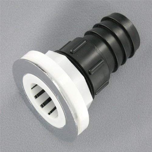Replacement Boat Parts Sink Drain w/Chrome Flange & Basket, 1-1/2" Hose Barb