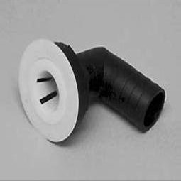 Replacement Boat Parts Sink Drain w/White Flange Basket, 1" Hose Barb