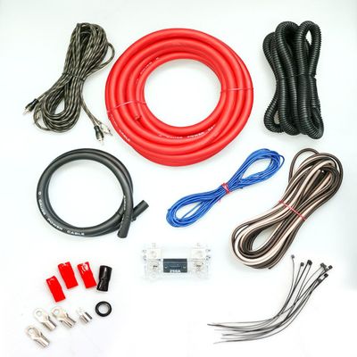 Absolute KIT0R5000 0 Gauge Amp Kit Amplifier Install Wiring 1/0 Ga Pro Installation Cables 5000W