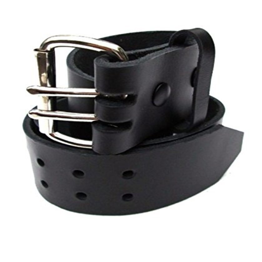 Dangerous Threads Heavy Duty 2" Wide Genuine Leather Work Belt/Tool Belt - Various Sizes and Colors (46, Black)