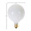 KOR (Pack of 10) G16.5 White Finsh Decorative (E12) Candelabra Base Globe Shape Incandescent 120V G16 1/2 Light Bulbs (25) view 2