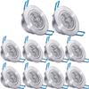 Pocketman Pack of 10, 110V 3W LED Ceiling Light Downlight,Cool White Spotlight Lamp Recessed Lighting Fixture,with LED Driver view 1