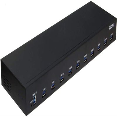 10 Port USB 3.1 Gen I Hub (5Gbps) - 19 Inch 1U Rack Mount