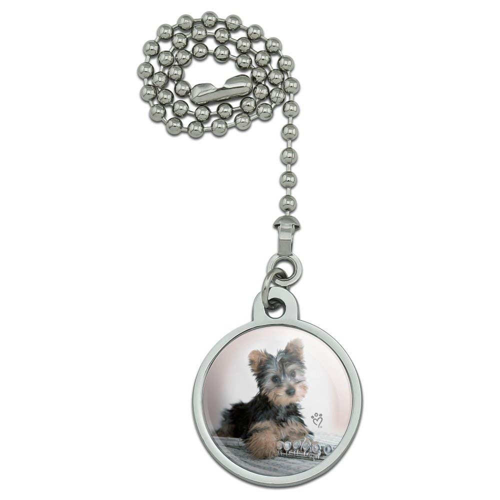 Yorkie Yorkshire Terrier Puppy Dog Musical Instrument Ceiling Fan and Light