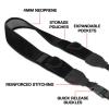 USA Gear TrueSHOT Camera Strap Neoprene Camera Straps - Padded Neck Strap, Pockets, and Quick Release Buckles - Compatible with Canon, Nikon, Sony and More DSLR and Mirrorless Cameras (Black) view 4
