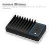 SIIG 10 Port 90W USB Charging station with Qi wireless and USB C Charging, Ambient Light Deck compatible with iPhone iPad Samsung Galaxy Google Nexus view 4