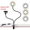 Webcam Light Stand for Live Stream, Selfie Ring Light with Webcam Mount for Logitech C925e, C922x, C930e,C922,C930,C920,C615,Brio 4K view 2
