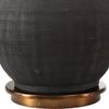 MY SWANKY HOME Luxe Sculpted Gold Black Ribbed Table Lamp | MidCentury Modern Ceramic Metallic view 4