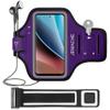 Moto G Stylus/Pure/Power Armband, JEMACHE Gym Workouts Running Arm Band for Motorola Moto G Stylus/Pure/Power/Play (5G) 2023 2022 2021 (Purple) view 1