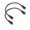 Seadream Micro HDMI Cable 1FT 2Pack Gold Plated High Speed Micro HDMI Extension Cord Type D Male to Male Cord Supports 3D/4K view 1