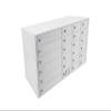FixtureDisplays 24-Slot Cellphone USB Charging Station Lockers Assignment Mail Slot Box 24 W x 15 H x 9"D Big (8.2") and Small (4.4") Slots 15255 view 1