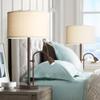 Traverse 29" Tall Table Lamp USB Set of 2 Gooseneck LED Bronze Brown Modern view 1