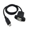 CERRXIAN 50cm Micro USB 5pin Male to USB Type B 2.0 Female Extension Panel Mount Data and Charge Cable with Screws Holes view 1