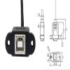 CERRXIAN 50cm Micro USB 5pin Male to USB Type B 2.0 Female Extension Panel Mount Data and Charge Cable with Screws Holes view 2