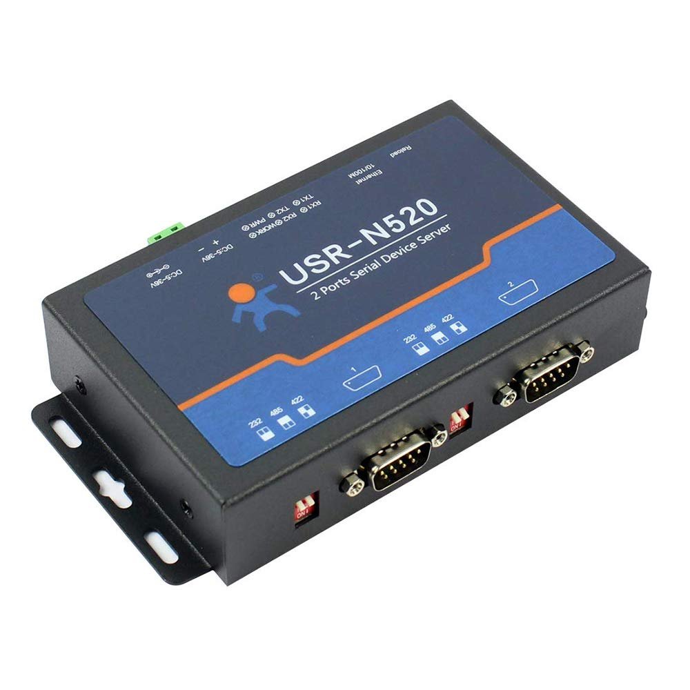 Double Serial Device RS232 RS485 RS422 Ethernet Server Modbus to MQTT lot Gateway Multi-Host Polling USR-N520 H7 Version