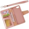 Arae Case for iPhone SE 2022 / iPhone SE 2020 / iPhone 8 / iPhone 7, Wallet Case with Card Holder PU Leather Flip Cover, Rose Gold view 3