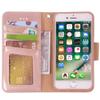 Arae Case for iPhone SE 2022 / iPhone SE 2020 / iPhone 8 / iPhone 7, Wallet Case with Card Holder PU Leather Flip Cover, Rose Gold view 4