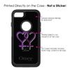 DistinctInk Case for iPhone 7/8 / SE 2020 / SE2 2022-4.7" Screen - Replacement for OtterBox Commuter Black Custom Case - Lesbian Purple Symbols Love - Show Your LGBTQ Support view 2