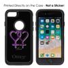 DistinctInk Case for iPhone 7/8 / SE 2020 / SE2 2022-4.7" Screen - Replacement for OtterBox Commuter Black Custom Case - Lesbian Purple Symbols Love - Show Your LGBTQ Support view 3