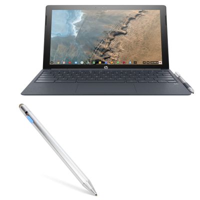 BoxWave Stylus Pen Compatible with HP Chromebook x2 - AccuPoint Active Stylus, Electronic Stylus with Ultra Fine Tip - Metallic Silver