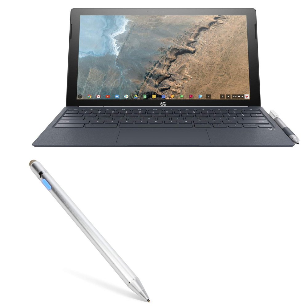 BoxWave Stylus Pen Compatible with HP Chromebook x2 - AccuPoint Active Stylus, Electronic Stylus with Ultra Fine Tip - Metallic Silver