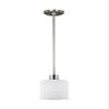 Generation Lighting 6128801EN3-962 Canfield Pendant, 1-Light 9.5 Watts, Brushed Nickel view 4