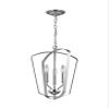 Generation Lighting 3-Light Romee Transitional Pendant Light Fixture Chrome 5134903-05, Modern Ceiling Light Fixture for Home Dcor, Torpedo Bulb Candelabra for Foyer or Living Room Decor view 1