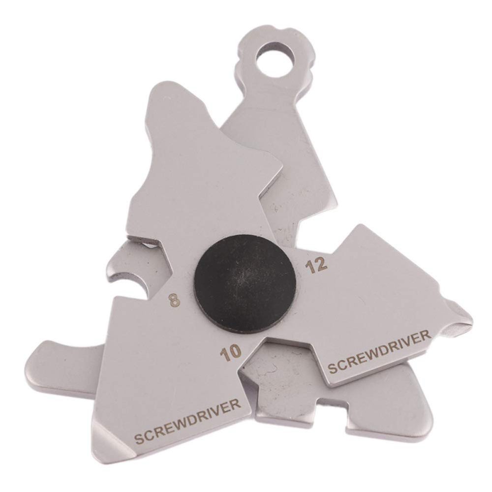Outdoor Portable EDC Multifunctional Tool Card Screwdriver Hook Bottle Opener Key Buckle