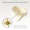 Royal Designs, Inc. Empire Chandelier Shade with Flame Clip Fitter,CS-102BG-6, Beige, 3 x 4.25 x 4.25, Pack of 6 view 3