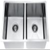 Daweier ESR300909 18G Handmade Small Radius Sink Equal Double Bowls view 1