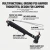 Heavy Duty Tent Stake Peg Hammer & Puller 2 in 1 Tool, Portable Camping Mallet with Non-Slip Rubber Handle, Steel Tent Stakes Remover for Outdoor Camping Hiking Backpacking view 2
