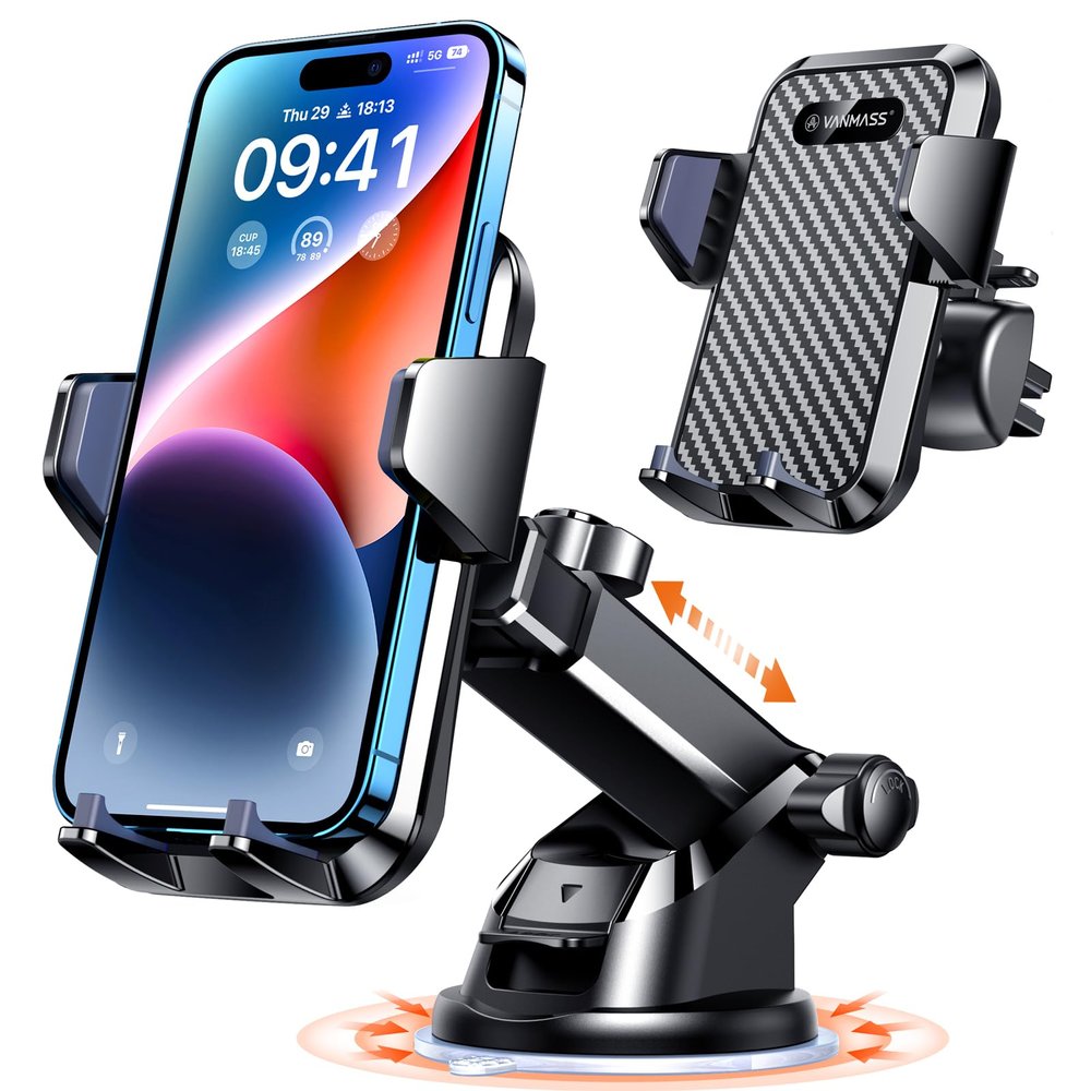 VANMASS85+LBS Strongest Suction & Military-Grade Ultimate Car Phone Mount