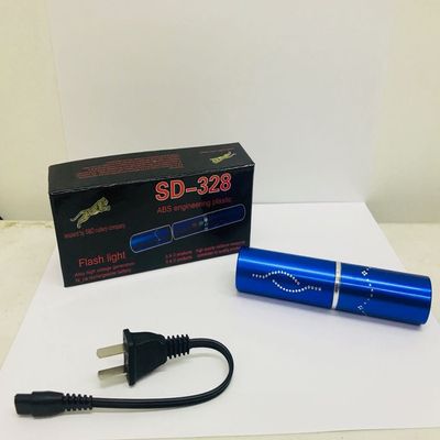 Rechargeable SD-328 Blue STUN Gun and Flashlight 12PC Bundle
