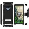 Beyond Cell Trishield Series Compatible with Note9 Case/Military Grade Rugged Cover + [Metal Kickstand]+[Belt Clip Holster] Compatible with Samsung Galaxy Note 9 (2018) - Wood Dark view 2